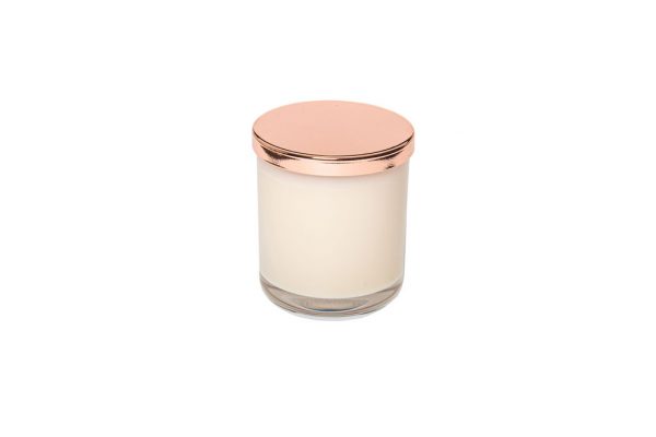 Zenergy Emporium Glass White Rose Gold Soy Wax Candle